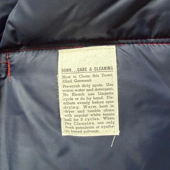 William Barry Rust Orange Quilted Puffer Vest with Navy Lining - Picture 6 of 8